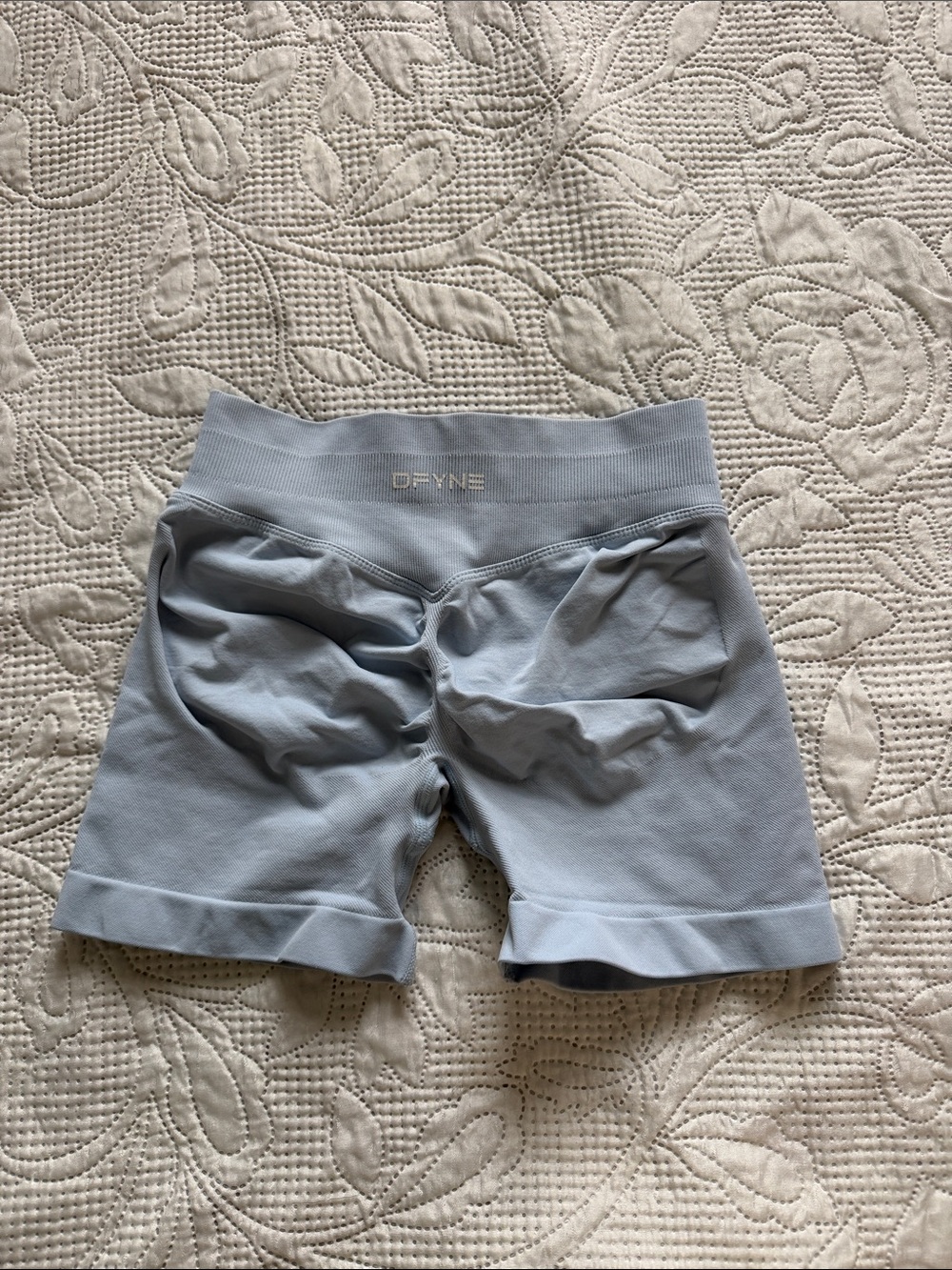 Dfyne Light Blue Scrunch-Back Women’s Shorts